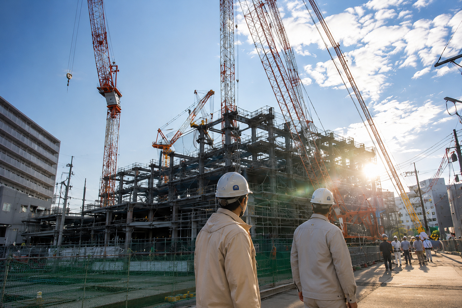 建設現場で作業する技術者